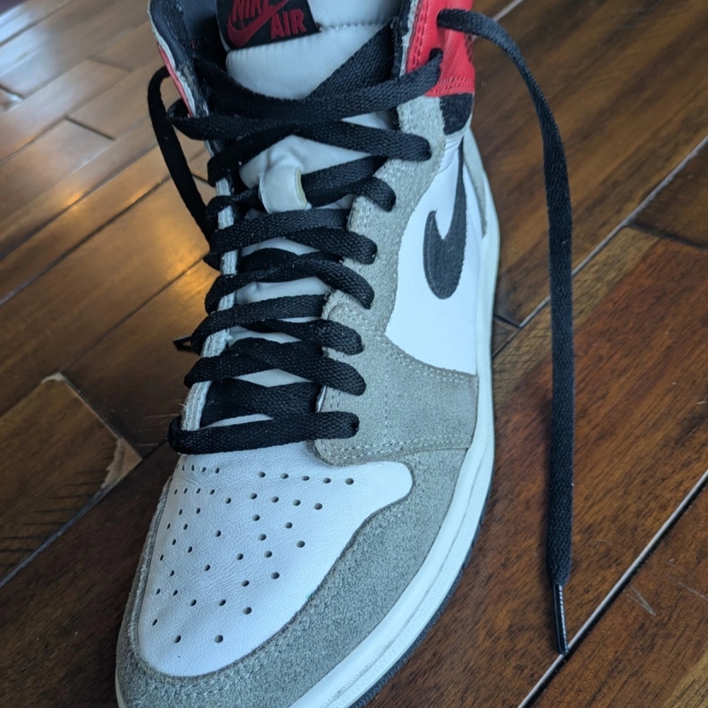 Nike Air Men's High-Top Sneakers - Black, White, and Red